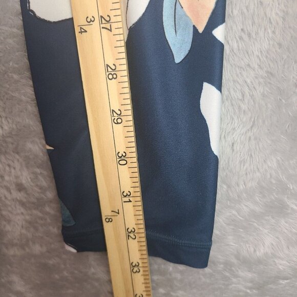 Athleta‎ Floral Elation 7/8 Small Tight Constellation Blue Multi Navy Women - Picture 3 of 8